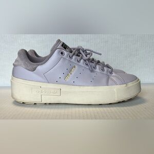 adidas Stan Smith Bonega Silver Dawn Lavender Platform Sneakers Women’s Size 8.5